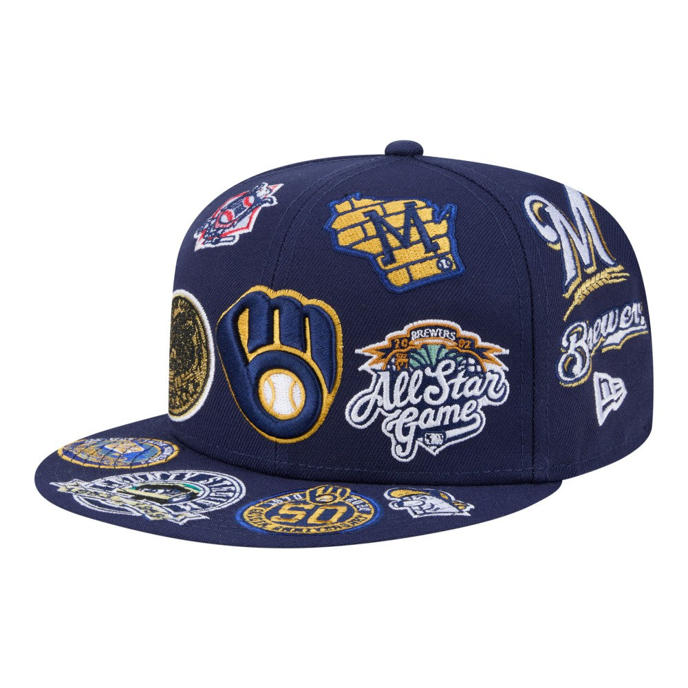 Milwaukee Brewers New Era All Over 59FIFTY Fitted Hat discount