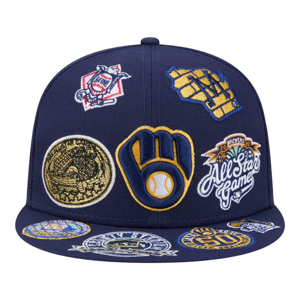 Milwaukee Brewers New Era All Over 59FIFTY Fitted Hat discount