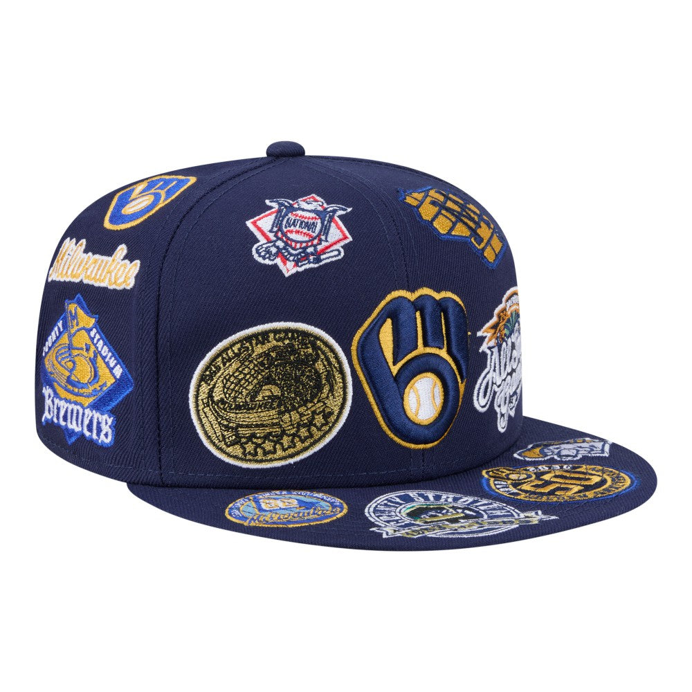 Milwaukee Brewers New Era All Over 59FIFTY Fitted Hat discount