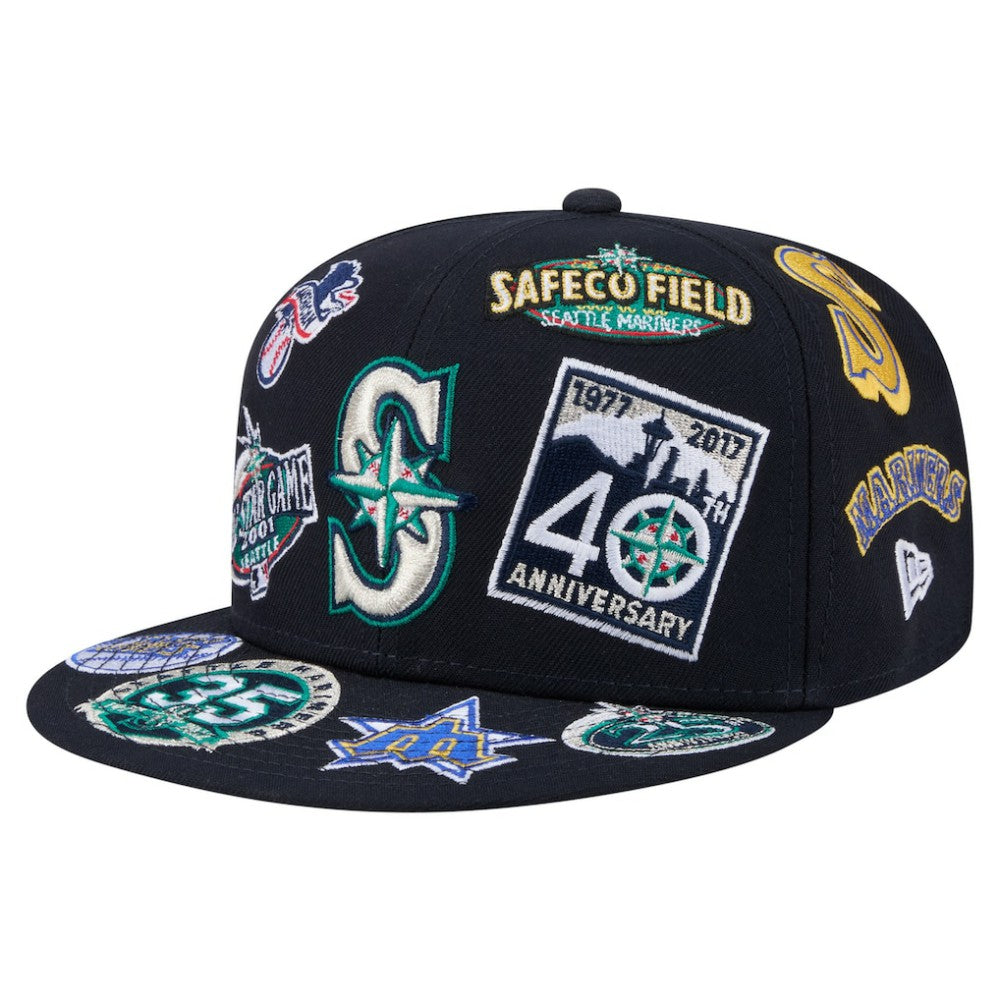 Seattle Mariners New Era All Over 59FIFTY Fitted Hat Lifestyle