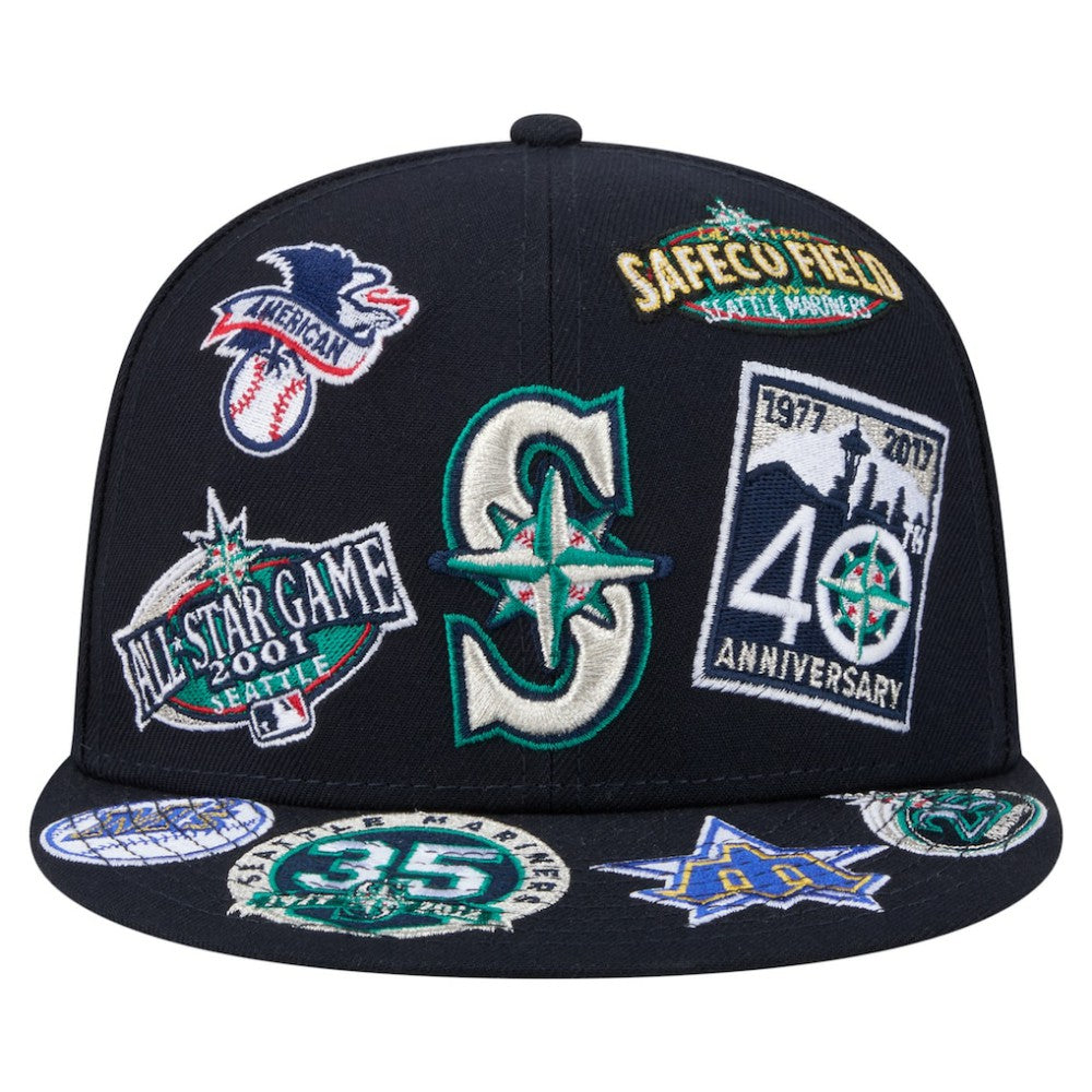 Seattle Mariners New Era All Over 59FIFTY Fitted Hat Lifestyle