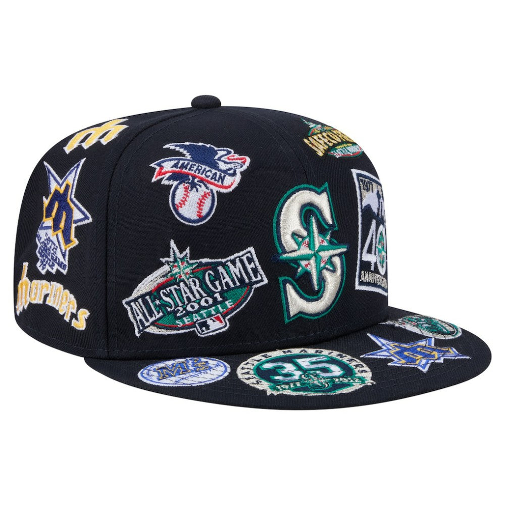Seattle Mariners New Era All Over 59FIFTY Fitted Hat Lifestyle