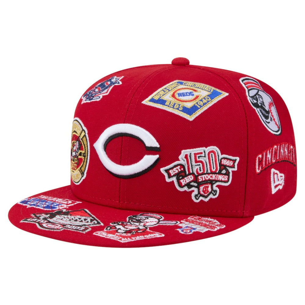 Cincinnati Reds New Era All Over 59FIFTY Fitted Hat On Sale