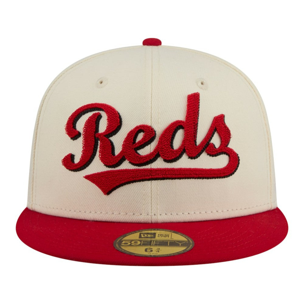 Cincinnati Reds New Era Two-Tone Stitch 59FIFTY Fitted Hat Lifestyle