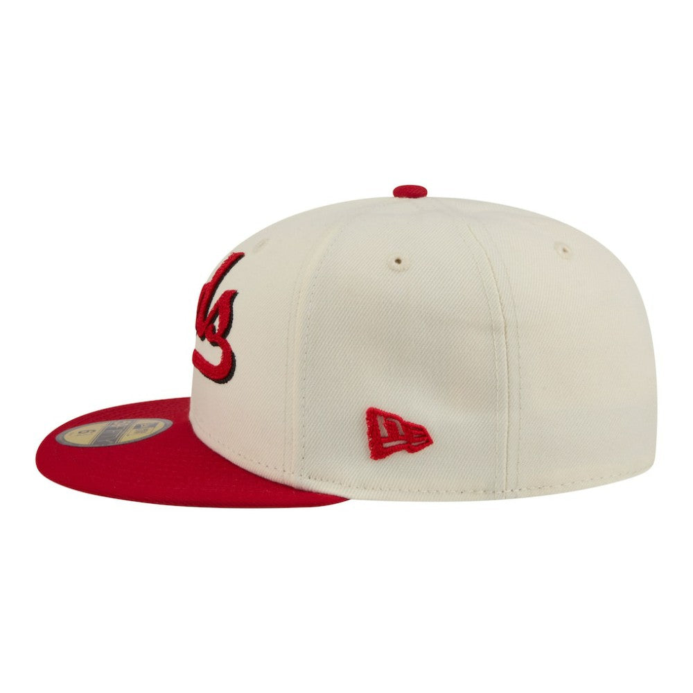 Cincinnati Reds New Era Two-Tone Stitch 59FIFTY Fitted Hat Lifestyle