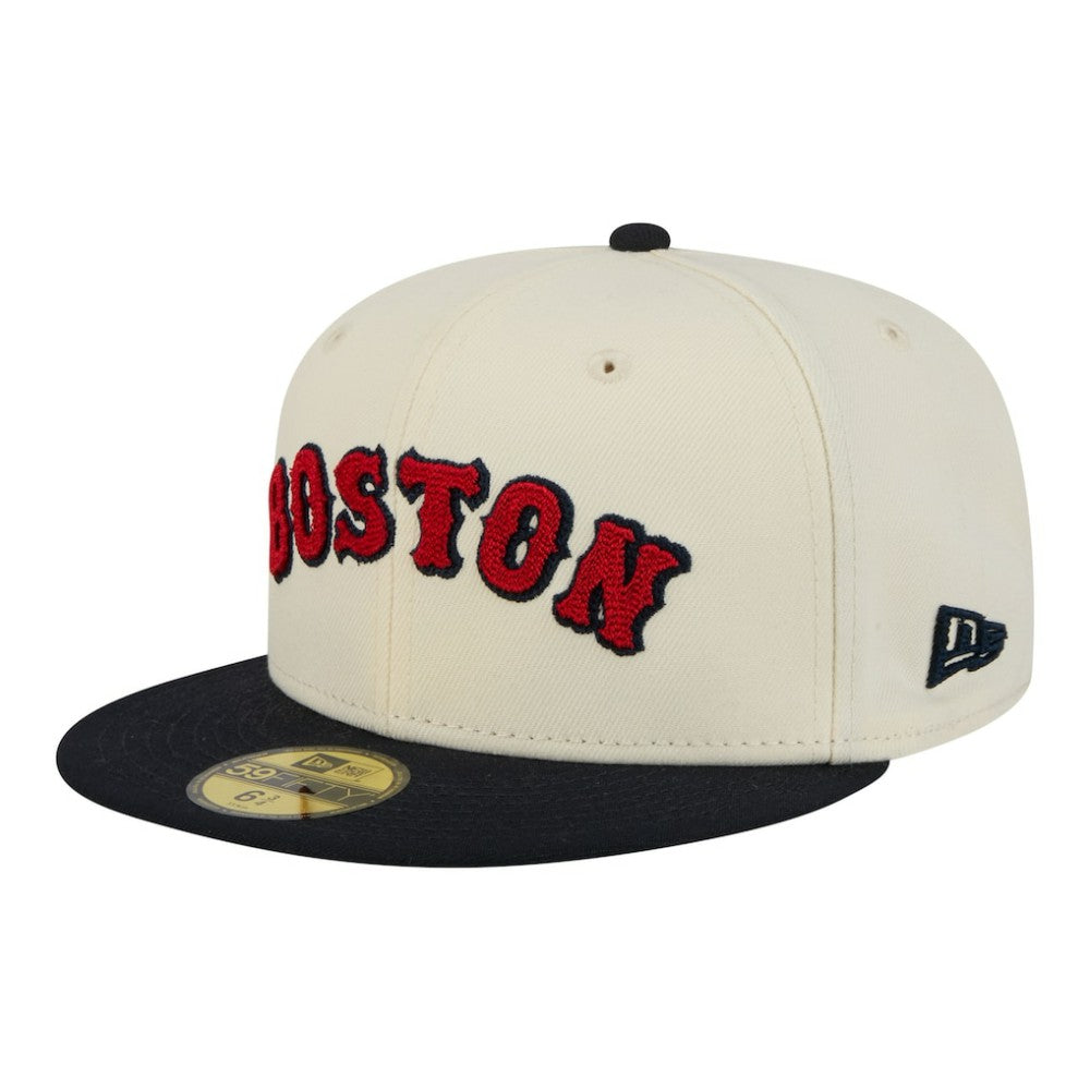 Boston Red Sox New Era Two-Tone Stitch 59FIFTY Fitted Hat Lifestyle