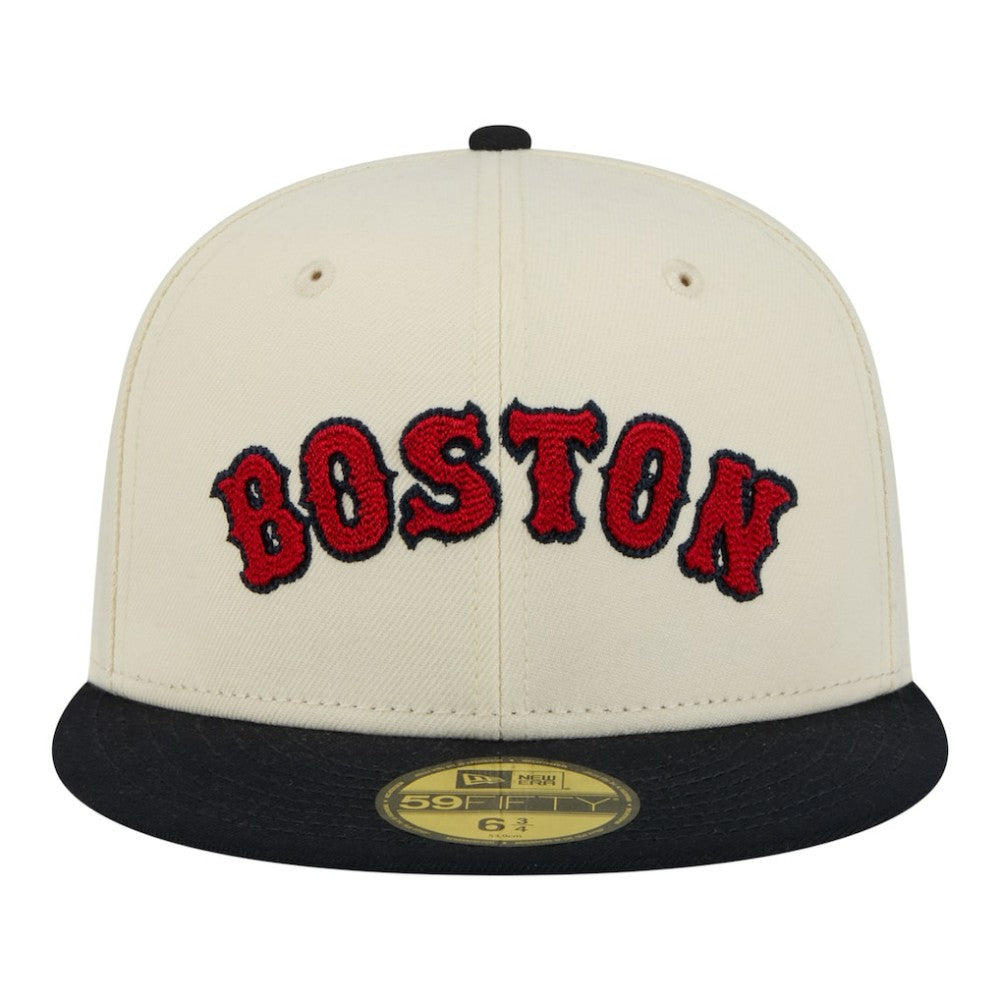 Boston Red Sox New Era Two-Tone Stitch 59FIFTY Fitted Hat Lifestyle