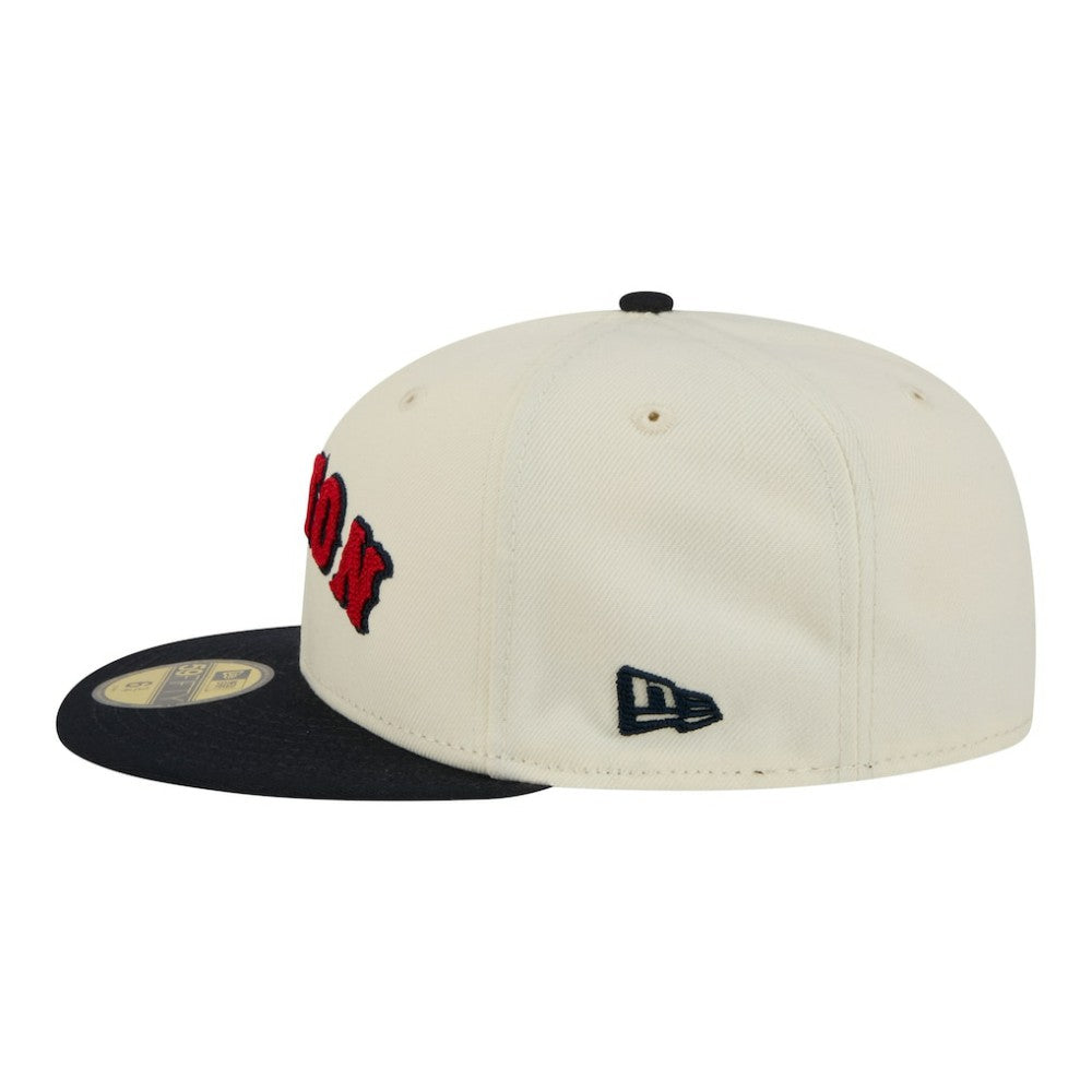 Boston Red Sox New Era Two-Tone Stitch 59FIFTY Fitted Hat Lifestyle