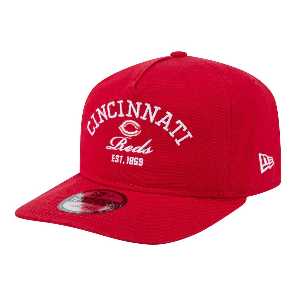 Cincinnati Reds New Era Stacked 19TWENTY Adjustable Hat discount