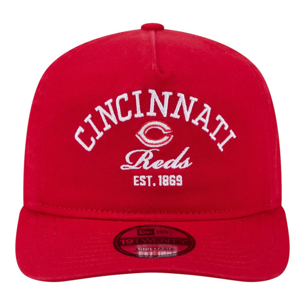 Cincinnati Reds New Era Stacked 19TWENTY Adjustable Hat discount