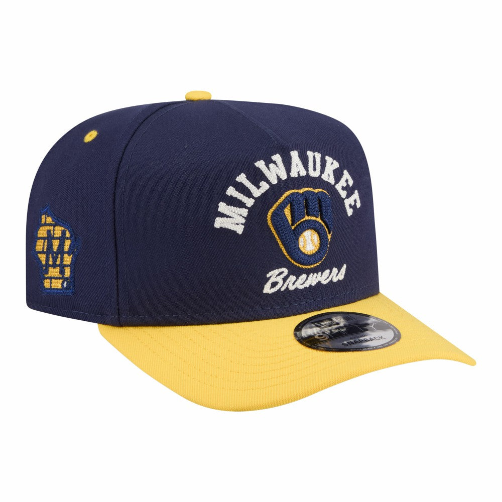 Milwaukee Brewers New Era Arched A-Frame 9FIFTY Adjustable Hat Online