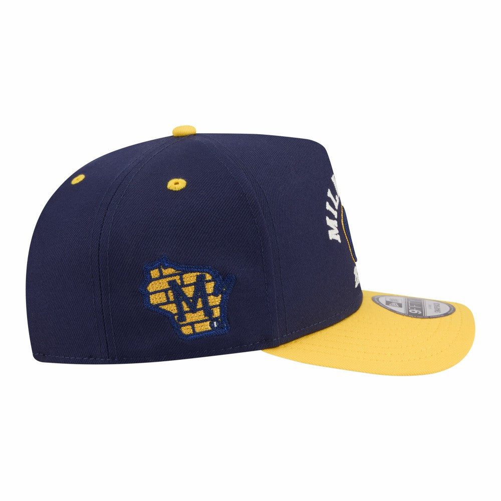 Milwaukee Brewers New Era Arched A-Frame 9FIFTY Adjustable Hat Online