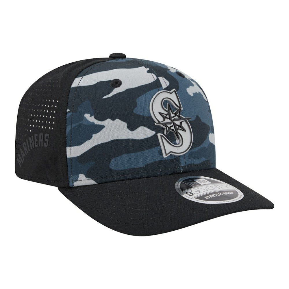 Seattle Mariners New Era Tonal Camo 9SEVENTY Stretch-Snap Hat Sale