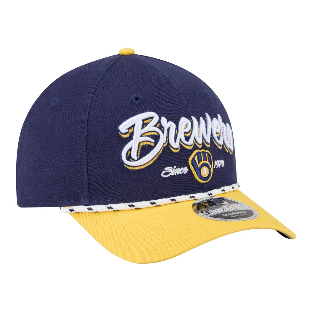 Milwaukee Brewers New Era Team Loyal 9FORTY M-Crown Adjustable Hat Lifestyle