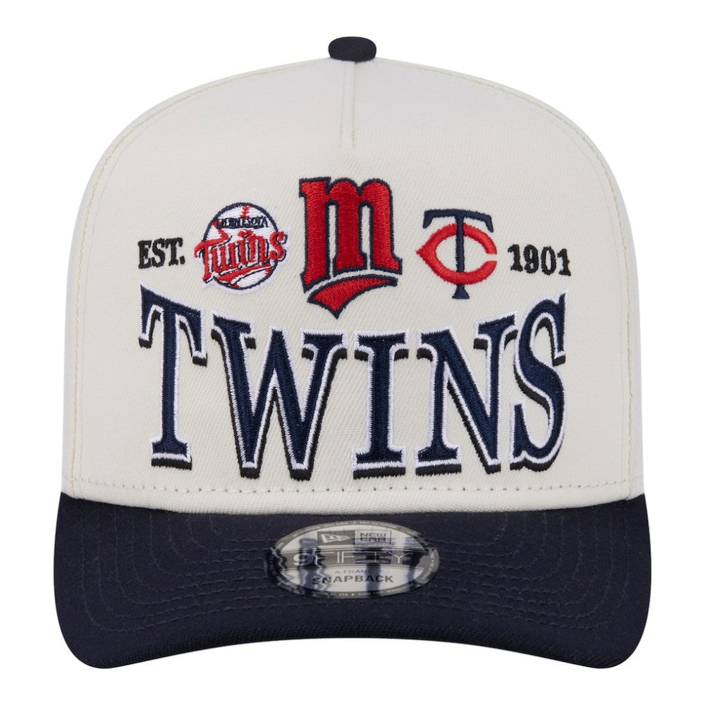 Minnesota Twins New Era Throwback Tri-Hit A-Frame 9FIFTY Adjustable Hat Clearance