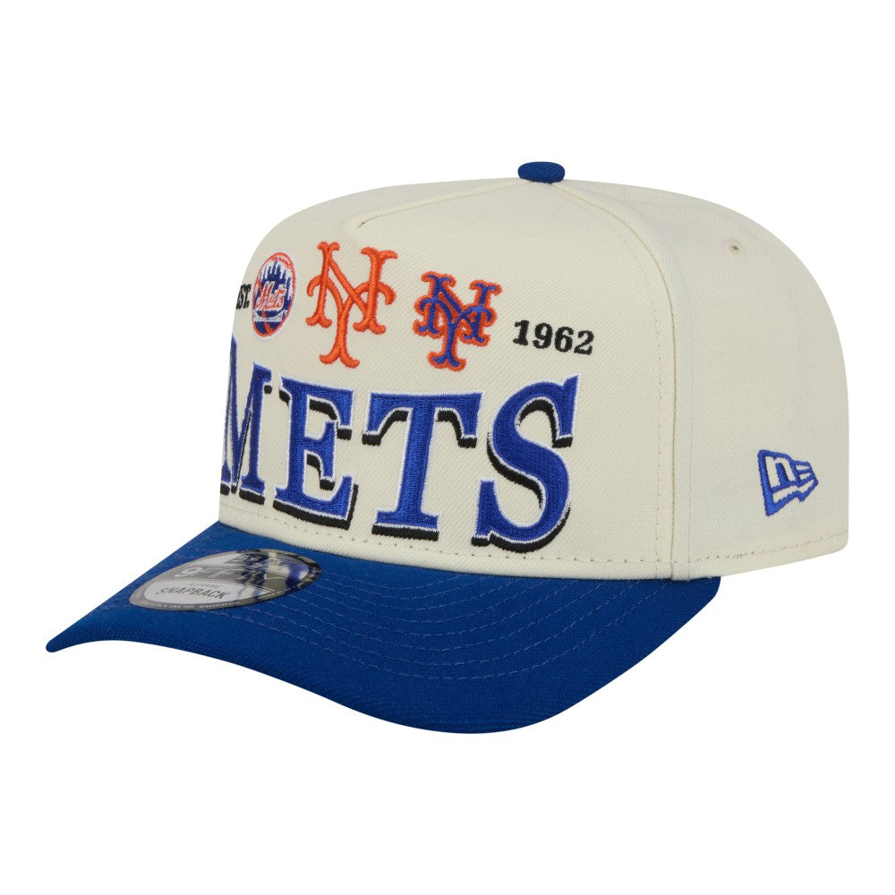New York Mets New Era Throwback Tri-Hit A-Frame 9FIFTY Adjustable Hat for sale