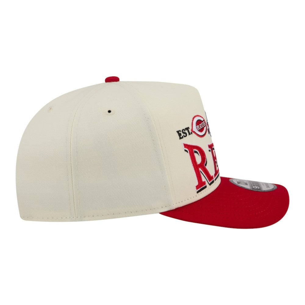 Cincinnati Reds New Era Throwback Tri-Hit A-Frame 9FIFTY Adjustable Hat Sale