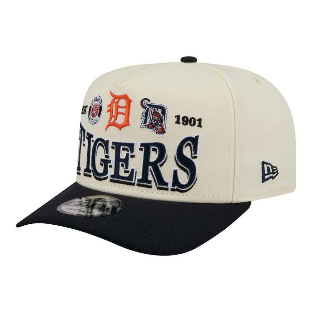 Detroit Tigers New Era Throwback Tri-Hit A-Frame 9FIFTY Adjustable Hat Lifestyle