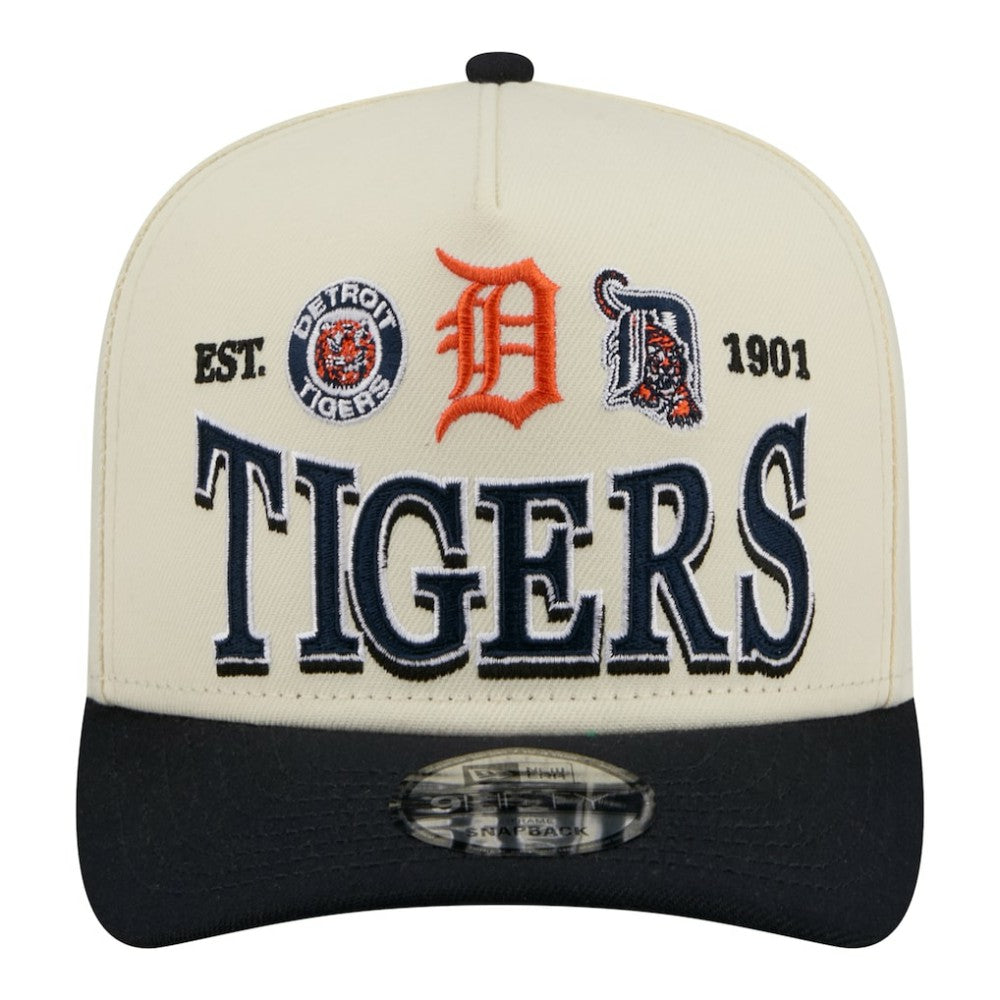 Detroit Tigers New Era Throwback Tri-Hit A-Frame 9FIFTY Adjustable Hat Lifestyle