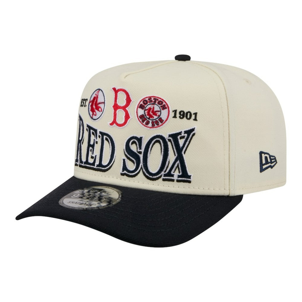 Boston Red Sox New Era Throwback Tri-Hit A-Frame 9FIFTY Adjustable Hat On Sale