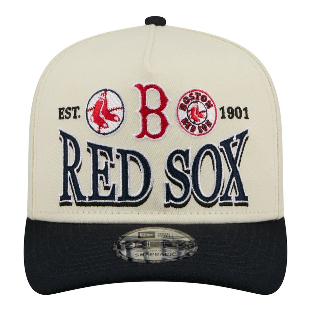 Boston Red Sox New Era Throwback Tri-Hit A-Frame 9FIFTY Adjustable Hat On Sale