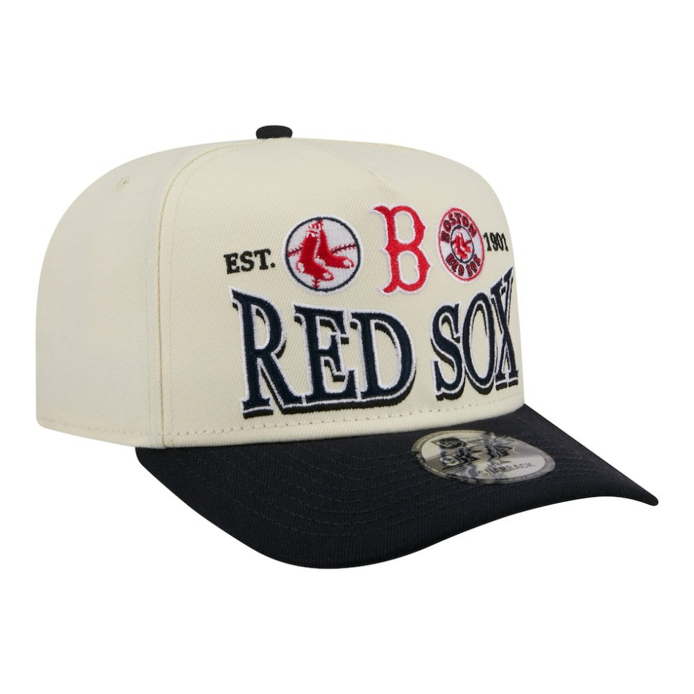 Boston Red Sox New Era Throwback Tri-Hit A-Frame 9FIFTY Adjustable Hat On Sale
