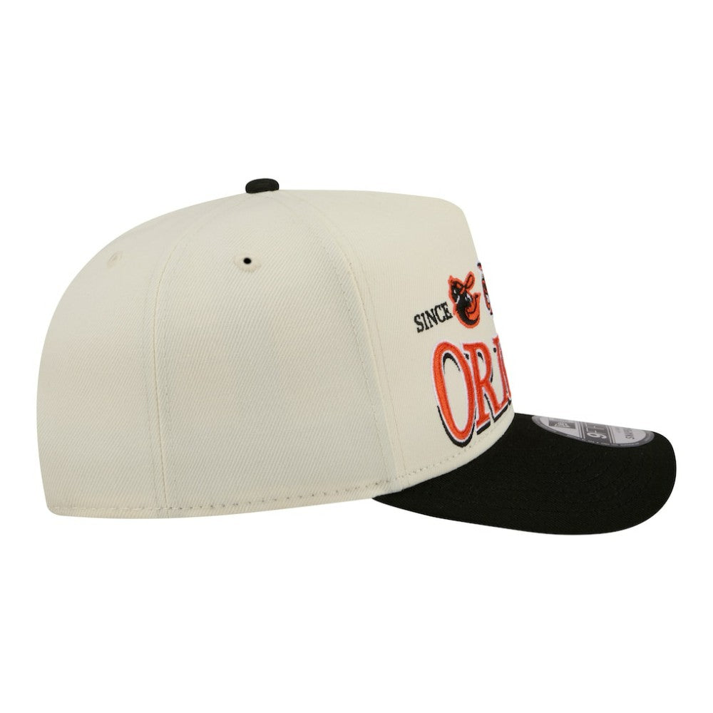 Baltimore Orioles New Era Throwback Tri-Hit A-Frame 9FIFTY Adjustable Hat for sale