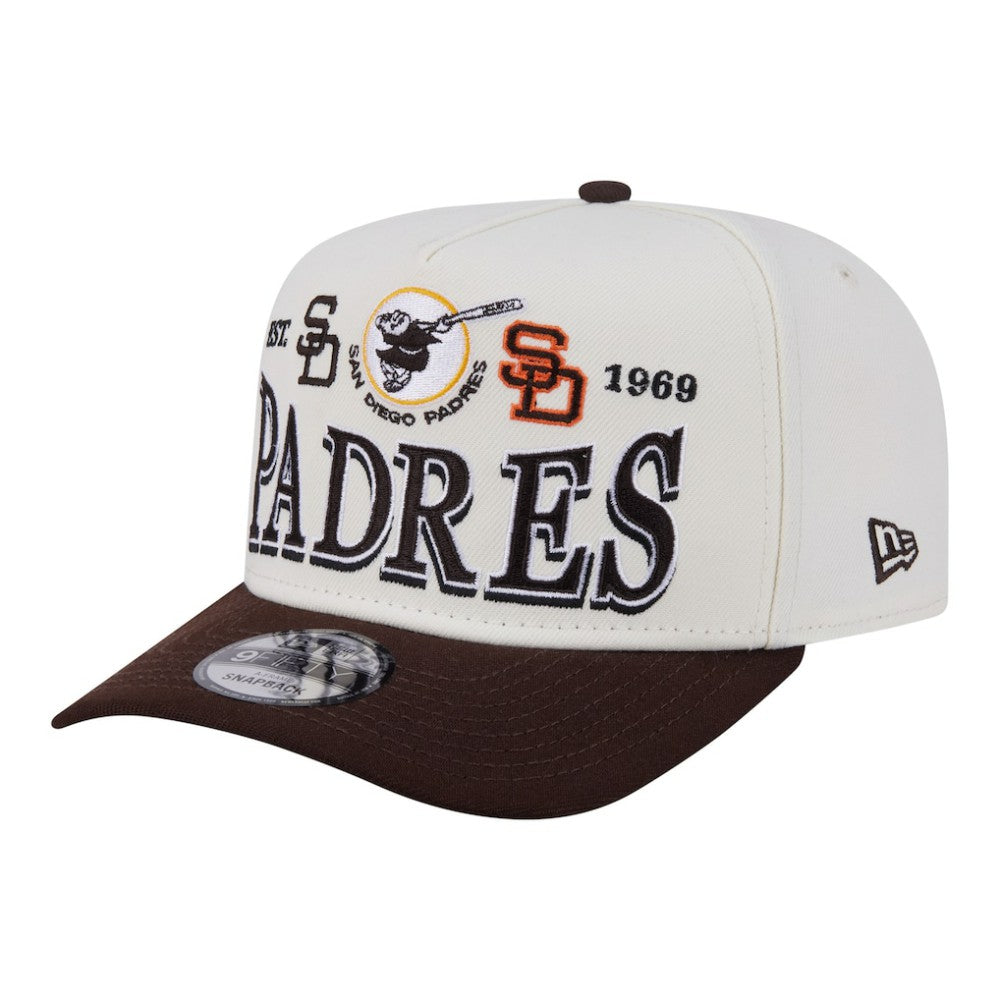 San Diego Padres New Era Throwback Tri-Hit A-Frame 9FIFTY Adjustable Hat Near Me