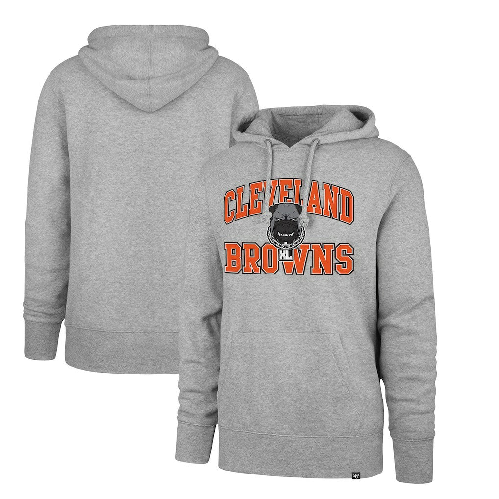 Cleveland Browns '47 Dawg Pound XL Velocity Headline Pullover Hoodie Gray - 47 brand