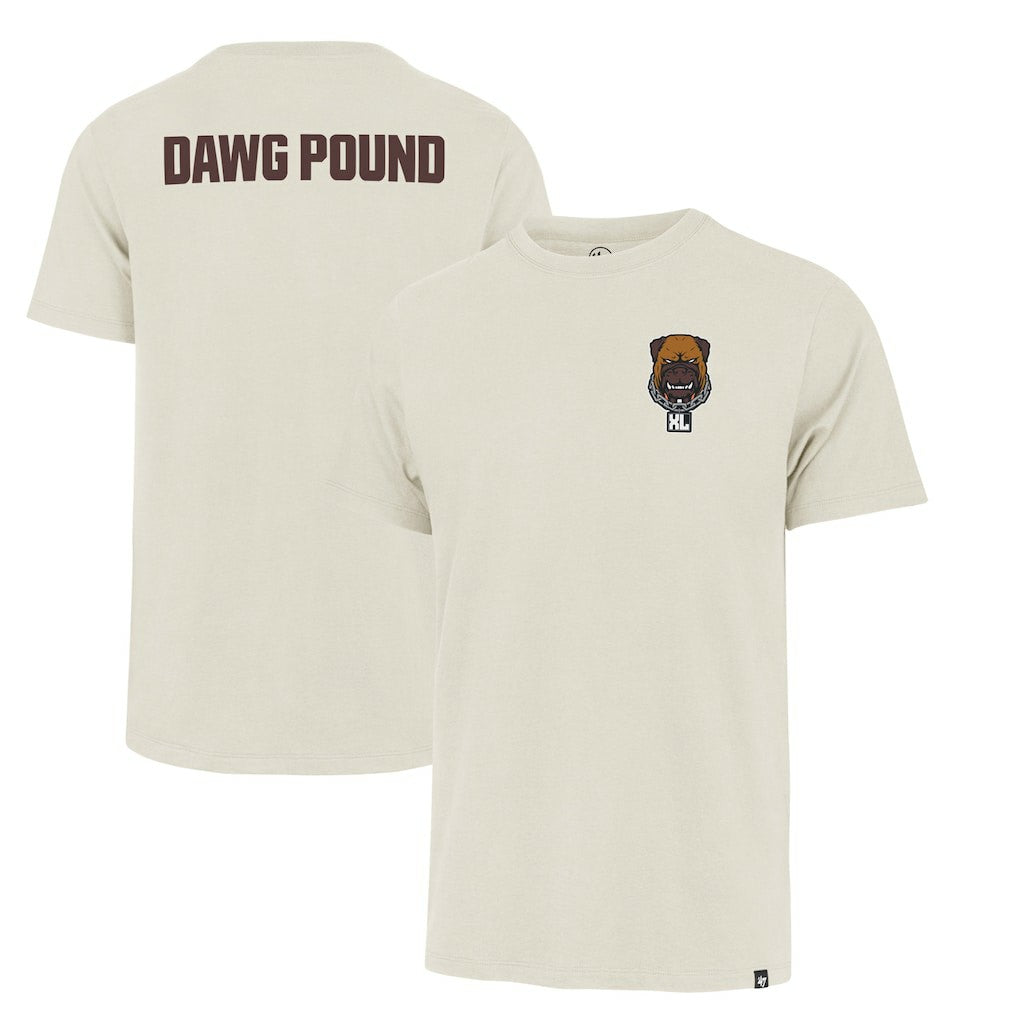 Cleveland Browns '47 Dawg Pound XL Backer Franklin T-Shirt Cream - 47 brand