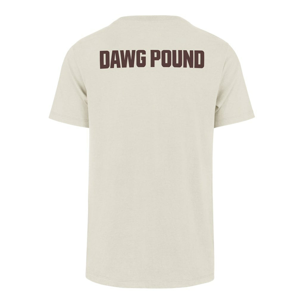 Cleveland Browns '47 Dawg Pound XL Backer Franklin T-Shirt Cream - 47 brand
