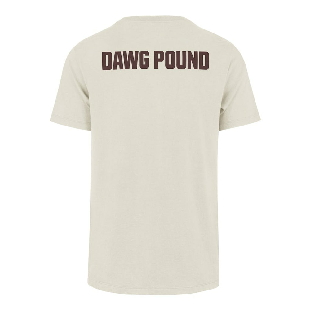 Cleveland Browns '47 Dawg Pound XL Backer Franklin T-Shirt Cream - 47 brand