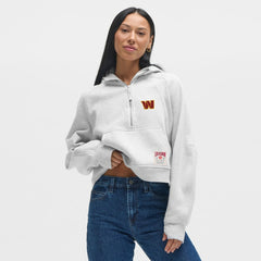 Washington Commanders lululemon Women's Scuba Oversized Half-Zip Hoodie Heathered Core Ultra Light Grey - NFL