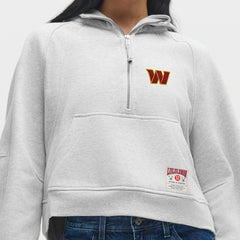 Washington Commanders lululemon Women's Scuba Oversized Half-Zip Hoodie Heathered Core Ultra Light Grey - NFL