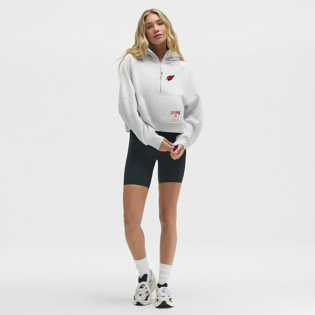Arizona Cardinals lululemon Women's Scuba Oversized Half-Zip Hoodie Heathered Core Ultra Light Grey - NFL