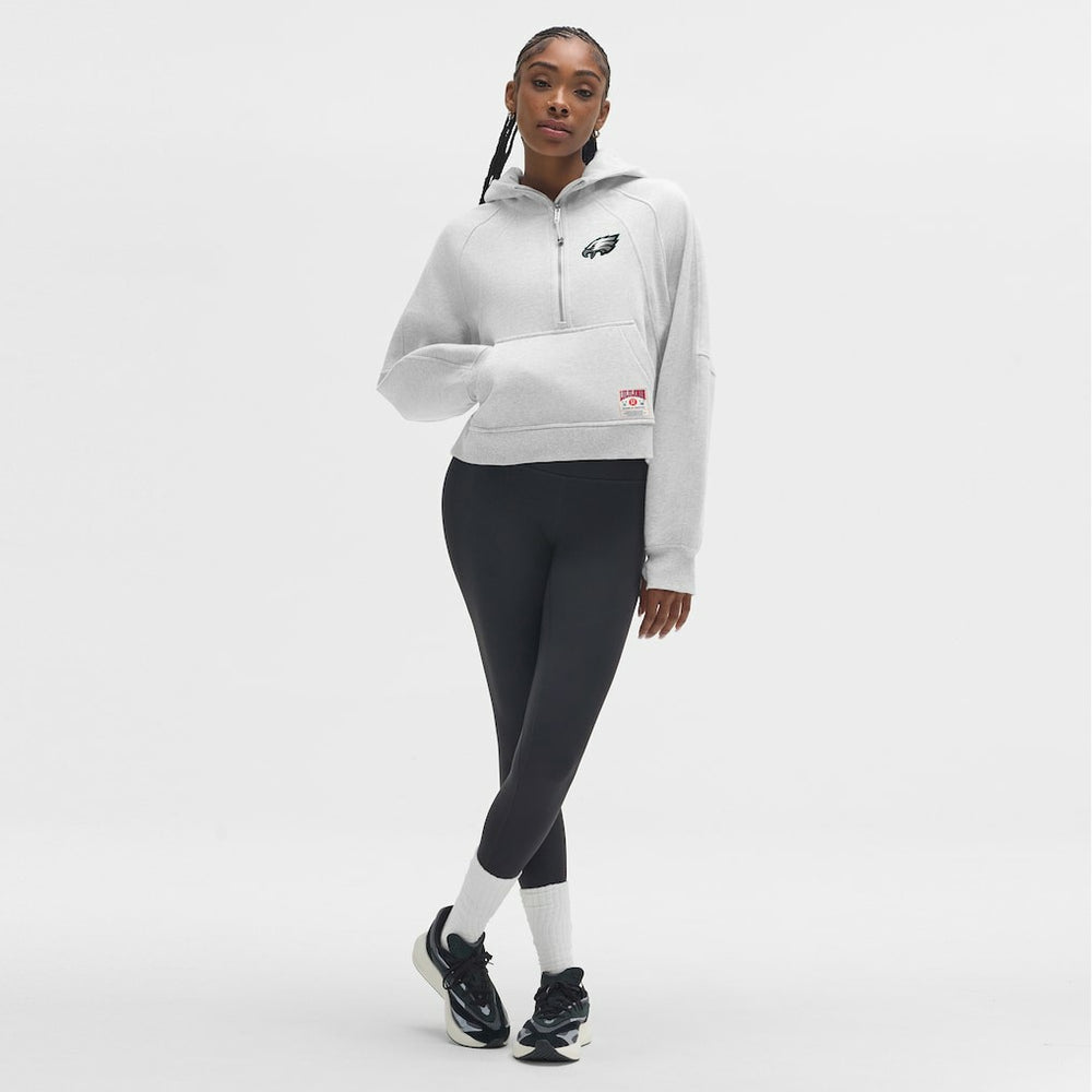 Philadelphia Eagles lululemon Women's Scuba Oversized Half-Zip Hoodie Heathered Core Ultra Light Grey - NFL