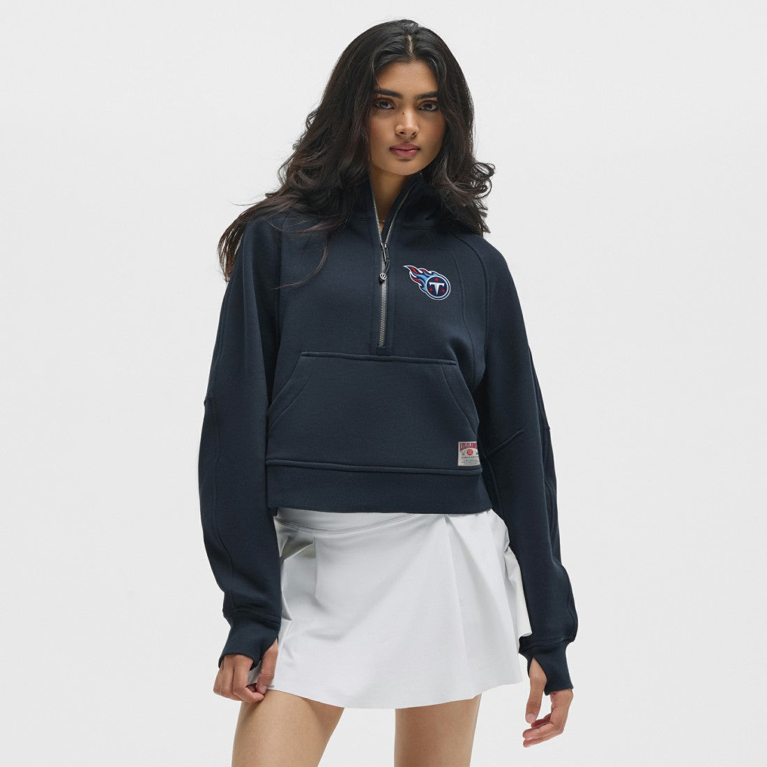 Tennessee Titans lululemon Women's Scuba Oversized Half-Zip Hoodie True Navy - NFL
