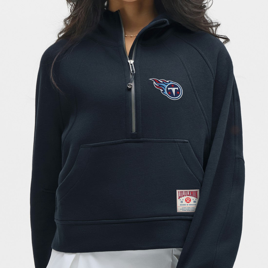 Tennessee Titans lululemon Women's Scuba Oversized Half-Zip Hoodie True Navy - NFL