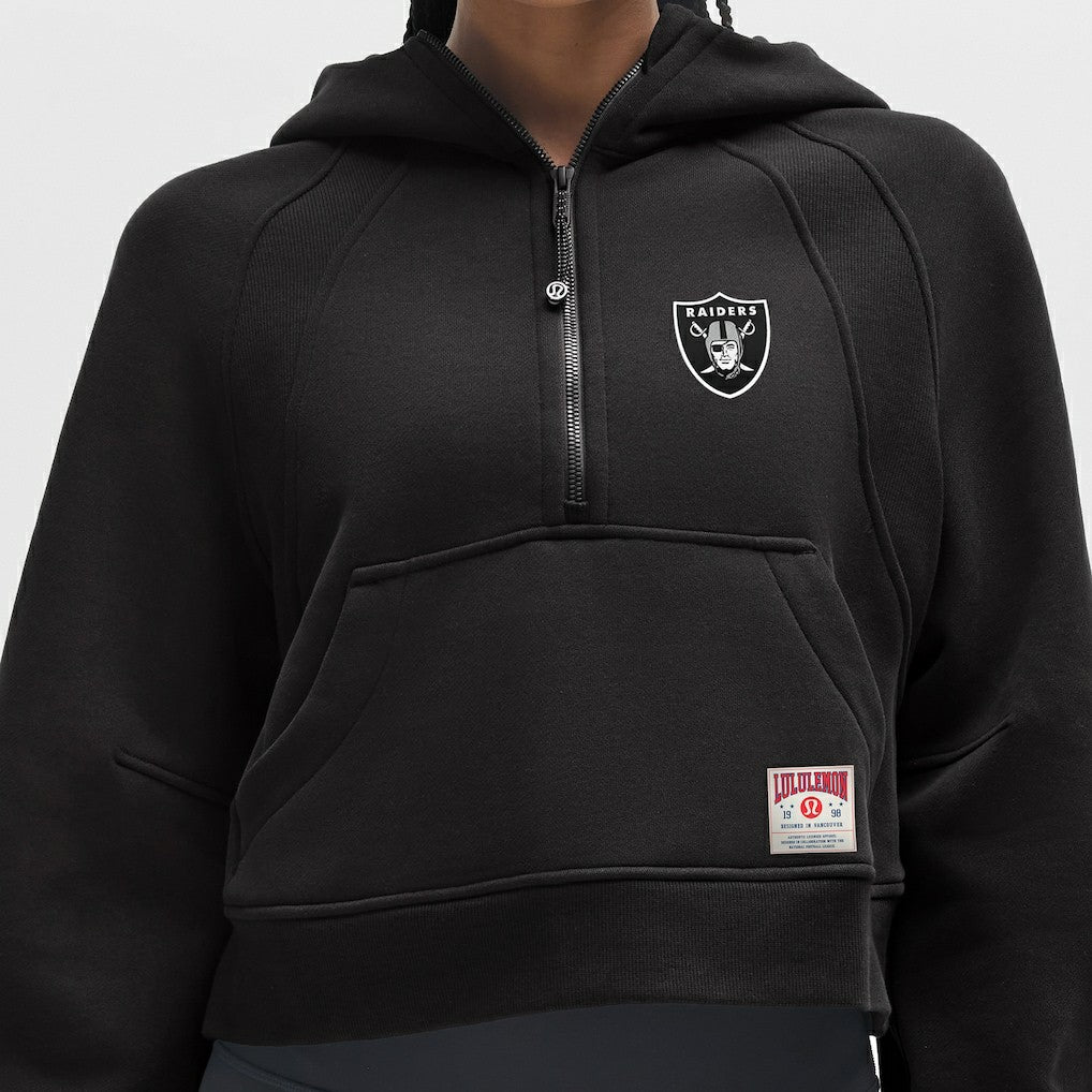 Las Vegas Raiders lululemon Women's Scuba Oversized Half-Zip Hoodie Black - NFL