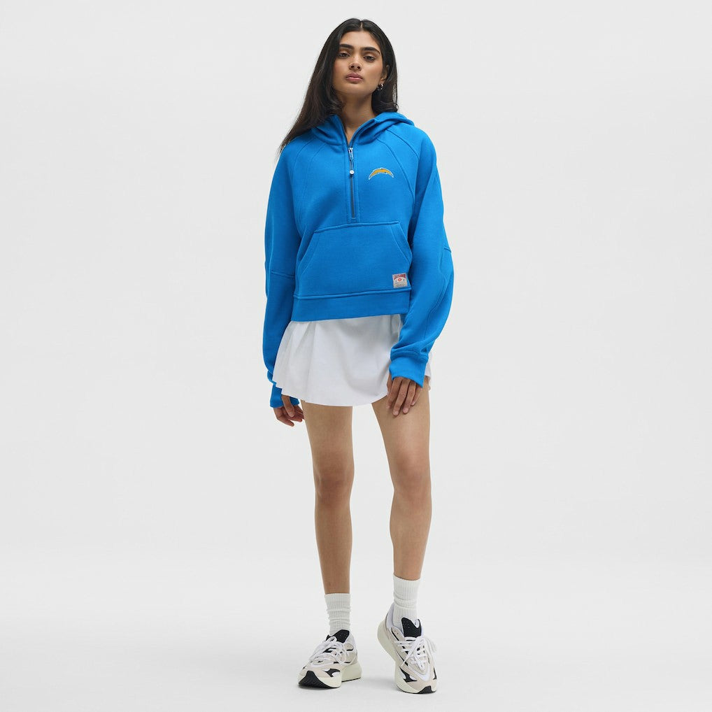 Los Angeles Chargers lululemon Women's Scuba Oversized Half-Zip Hoodie Beaming Blue - NFL