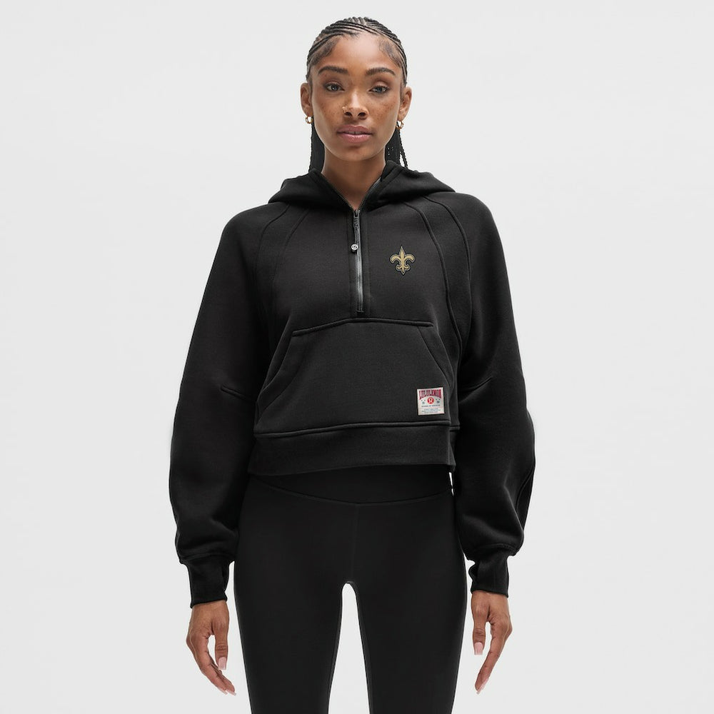 New Orleans Saints lululemon Women's Scuba Oversized Half-Zip Hoodie Black - NFL