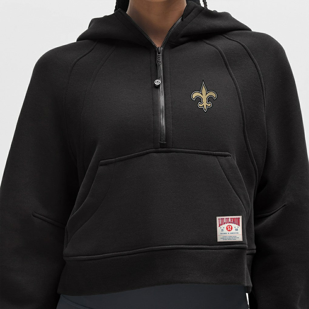 New Orleans Saints lululemon Women's Scuba Oversized Half-Zip Hoodie Black - NFL