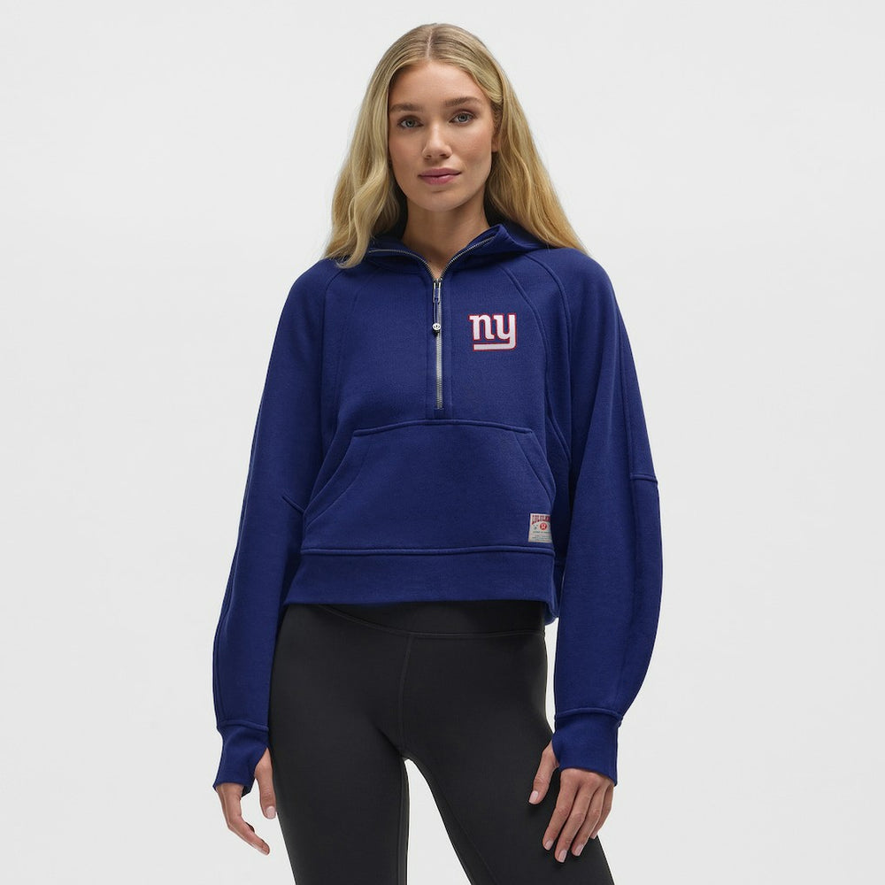 New York Giants lululemon Women's Scuba Oversized Half-Zip Hoodie Larkspur - NFL