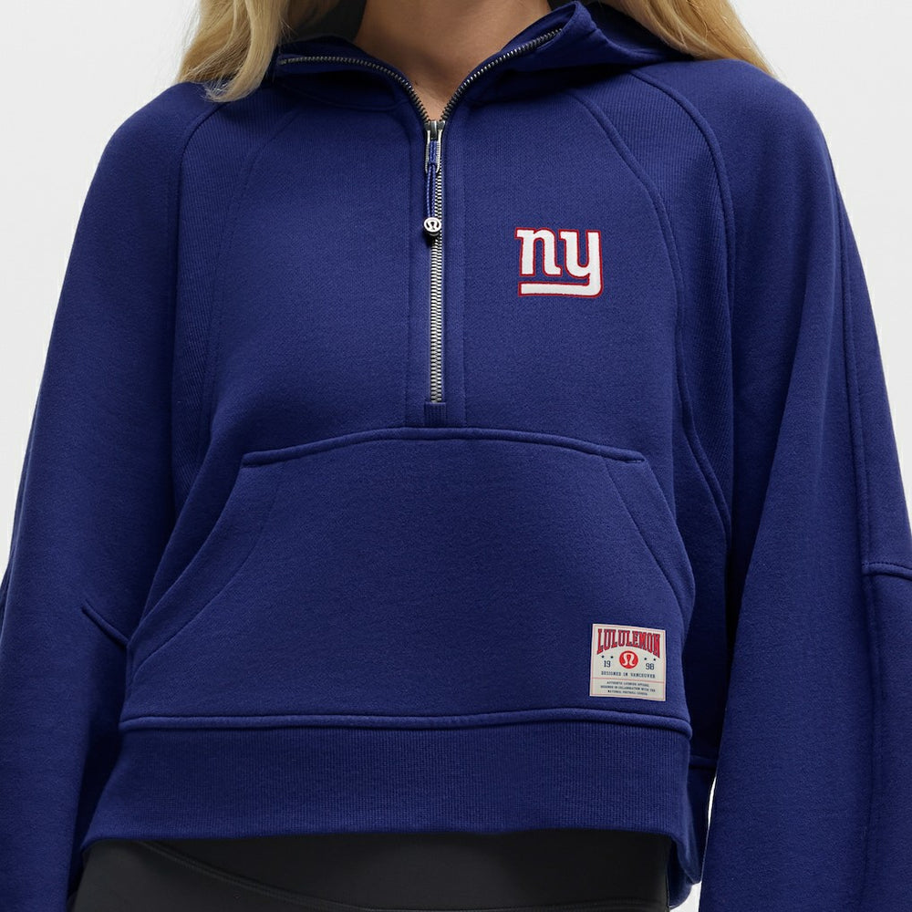 New York Giants lululemon Women's Scuba Oversized Half-Zip Hoodie Larkspur - NFL