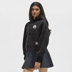 Pittsburgh Steelers lululemon Women's Scuba Oversized Half-Zip Hoodie Black - NFL