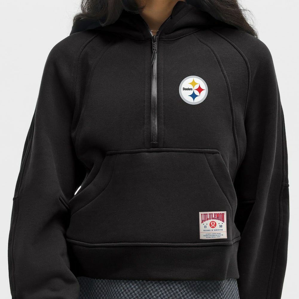 Pittsburgh Steelers lululemon Women's Scuba Oversized Half-Zip Hoodie Black - NFL