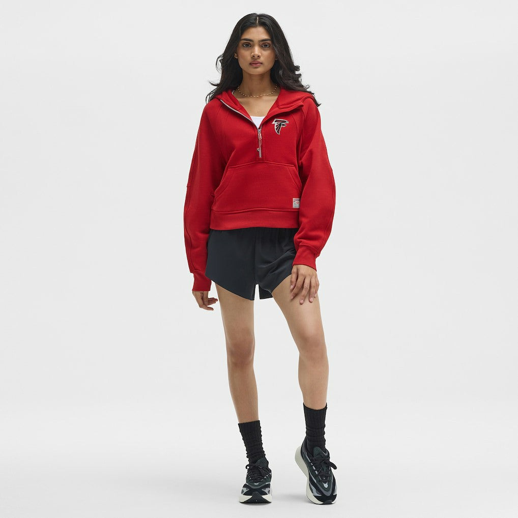 Atlanta Falcons lululemon Women's Scuba Oversized Half-Zip Hoodie College Crimson - NFL