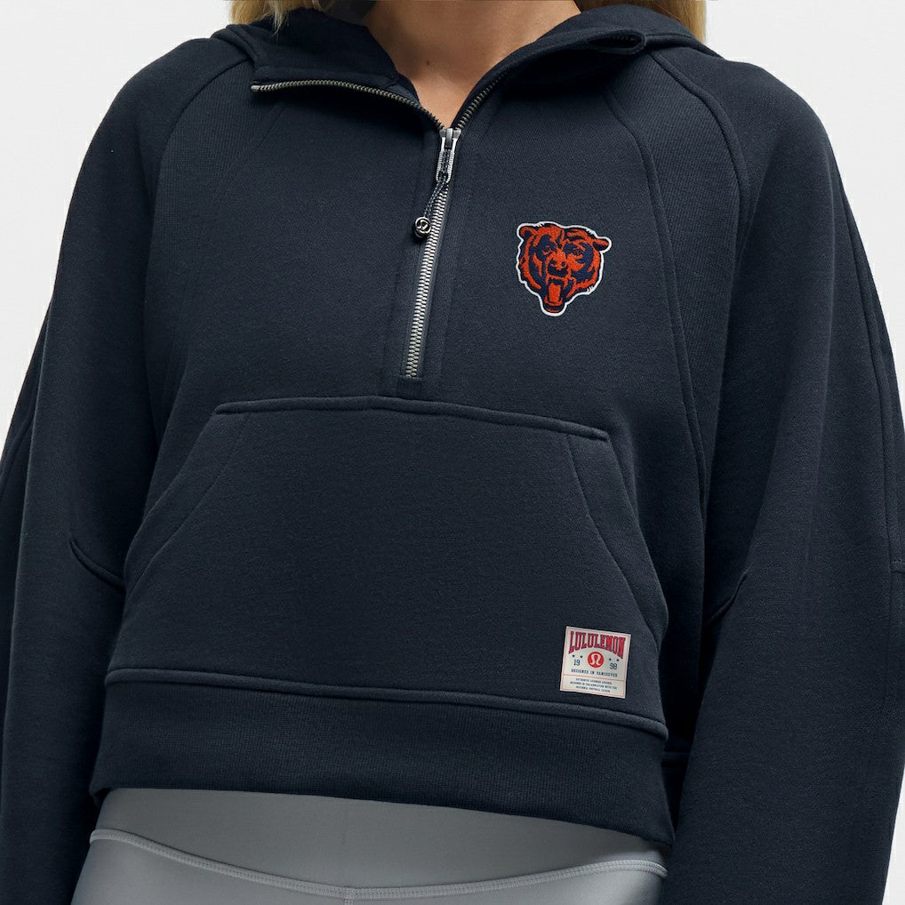 Chicago Bears lululemon Women's Scuba Oversized Half-Zip Hoodie True Navy - NFL