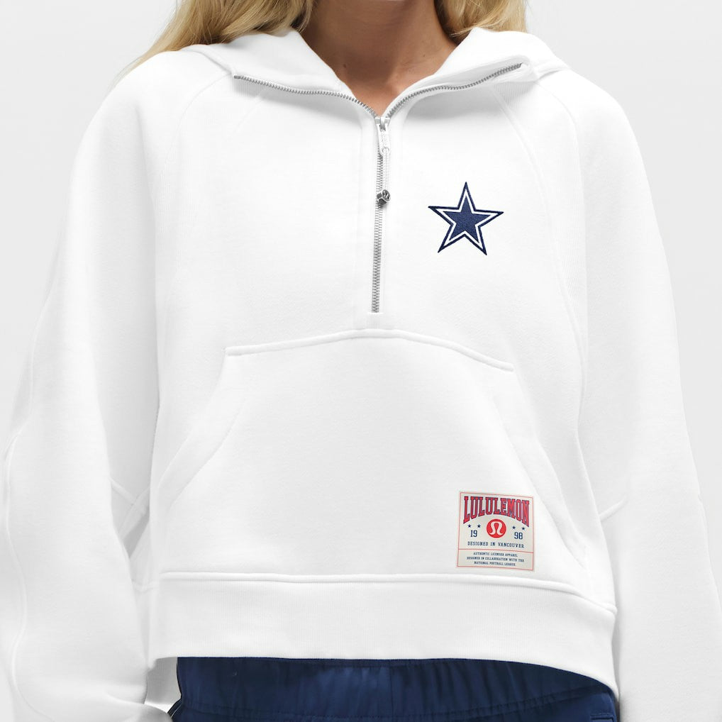 Dallas Cowboys lululemon Women's Scuba Oversized Half-Zip Hoodie White - NFL
