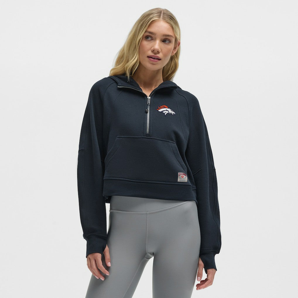Denver Broncos lululemon Women's Scuba Oversized Half-Zip Hoodie True Navy - NFL